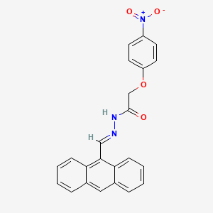 molecular formula C23H17N3O4 B3861882 N'-(9-anthrylmethylene)-2-(4-nitrophenoxy)acetohydrazide 