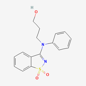 3-[(1,1-dioxido-1,2-benzisothiazol-3-yl)(phenyl)amino]-1-propanol