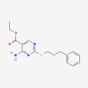 ethyl 4-imino-2-[(3-phenylpropyl)thio]-1,4-dihydro-5-pyrimidinecarboxylate