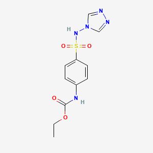 molecular formula C11H13N5O4S B3861931 ethyl {4-[(4H-1,2,4-triazol-4-ylamino)sulfonyl]phenyl}carbamate 
