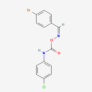 molecular formula C14H10BrClN2O2 B3861938 4-bromobenzaldehyde O-{[(4-chlorophenyl)amino]carbonyl}oxime 
