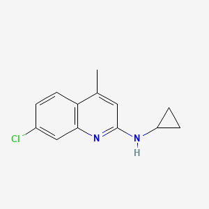 molecular formula C13H13ClN2 B3861946 7-chloro-N-cyclopropyl-4-methyl-2-quinolinamine 
