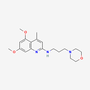 5,7-dimethoxy-4-methyl-N-[3-(4-morpholinyl)propyl]-2-quinolinamine