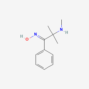 molecular formula C11H16N2O B3861965 2-methyl-2-(methylamino)-1-phenyl-1-propanone oxime 