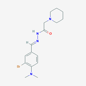 molecular formula C16H23BrN4O B3861980 N'-[3-bromo-4-(dimethylamino)benzylidene]-2-(1-piperidinyl)acetohydrazide 