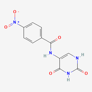 molecular formula C11H8N4O5 B3861988 N-(2,4-dioxo-1,2,3,4-tetrahydro-5-pyrimidinyl)-4-nitrobenzamide 