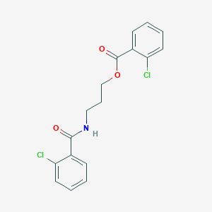 molecular formula C17H15Cl2NO3 B3861993 3-[(2-chlorobenzoyl)amino]propyl 2-chlorobenzoate 