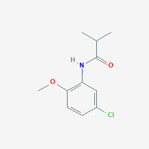 molecular formula C11H14ClNO2 B3861995 N-(5-chloro-2-methoxyphenyl)-2-methylpropanamide 
