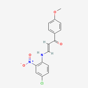 molecular formula C16H13ClN2O4 B3862034 3-[(4-chloro-2-nitrophenyl)amino]-1-(4-methoxyphenyl)-2-propen-1-one 