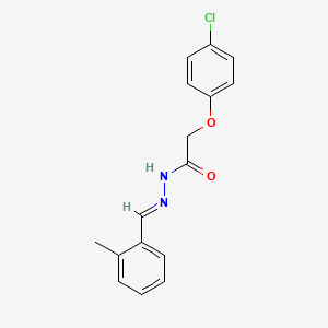 molecular formula C16H15ClN2O2 B3862041 2-(4-chlorophenoxy)-N'-(2-methylbenzylidene)acetohydrazide 