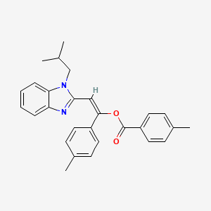 2-(1-isobutyl-1H-benzimidazol-2-yl)-1-(4-methylphenyl)vinyl 4-methylbenzoate