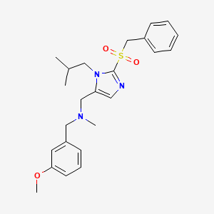 molecular formula C24H31N3O3S B3862054 1-[2-(benzylsulfonyl)-1-isobutyl-1H-imidazol-5-yl]-N-(3-methoxybenzyl)-N-methylmethanamine 