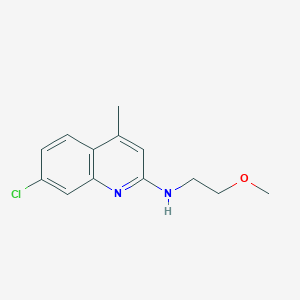 molecular formula C13H15ClN2O B3862059 7-chloro-N-(2-methoxyethyl)-4-methyl-2-quinolinamine 