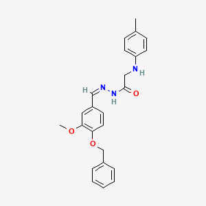 molecular formula C24H25N3O3 B3862073 N'-[4-(benzyloxy)-3-methoxybenzylidene]-2-[(4-methylphenyl)amino]acetohydrazide 