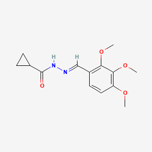 molecular formula C14H18N2O4 B3862085 N'-(2,3,4-trimethoxybenzylidene)cyclopropanecarbohydrazide 
