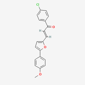 molecular formula C20H15ClO3 B3862092 1-(4-chlorophenyl)-3-[5-(4-methoxyphenyl)-2-furyl]-2-propen-1-one 