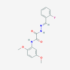 molecular formula C17H16FN3O4 B3862127 N-(2,5-dimethoxyphenyl)-2-[2-(2-fluorobenzylidene)hydrazino]-2-oxoacetamide 