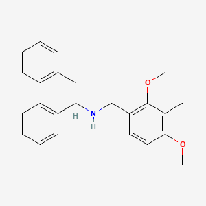 molecular formula C24H27NO2 B3862133 (2,4-dimethoxy-3-methylbenzyl)(1,2-diphenylethyl)amine 