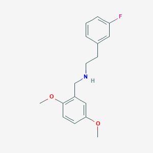 molecular formula C17H20FNO2 B3862142 (2,5-dimethoxybenzyl)[2-(3-fluorophenyl)ethyl]amine 