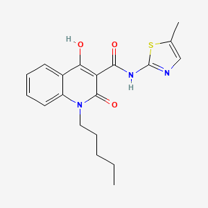 molecular formula C19H21N3O3S B3862143 4-hydroxy-N-(5-methyl-1,3-thiazol-2-yl)-2-oxo-1-pentyl-1,2-dihydro-3-quinolinecarboxamide 