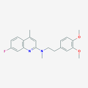 molecular formula C21H23FN2O2 B3862162 N-[2-(3,4-dimethoxyphenyl)ethyl]-7-fluoro-N,4-dimethyl-2-quinolinamine 