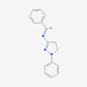 molecular formula C16H15N3 B386219 N-benzylidene-N-(1-phenyl-4,5-dihydro-1H-pyrazol-3-yl)amine 