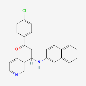 molecular formula C24H19ClN2O B3862191 1-(4-chlorophenyl)-3-(2-naphthylamino)-3-(3-pyridinyl)-1-propanone 