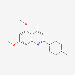 molecular formula C17H23N3O2 B3862233 5,7-dimethoxy-4-methyl-2-(4-methyl-1-piperazinyl)quinoline 