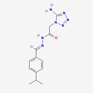 molecular formula C13H17N7O B3862235 2-(5-amino-1H-tetrazol-1-yl)-N'-(4-isopropylbenzylidene)acetohydrazide 