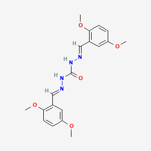 molecular formula C19H22N4O5 B3862256 N'',N'''-bis(2,5-dimethoxybenzylidene)carbonohydrazide 