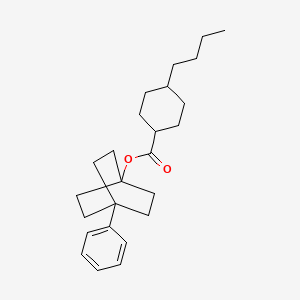 molecular formula C25H36O2 B3862275 4-phenylbicyclo[2.2.2]oct-1-yl 4-butylcyclohexanecarboxylate 