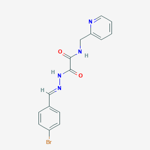 molecular formula C15H13BrN4O2 B3862294 2-[2-(4-bromobenzylidene)hydrazino]-2-oxo-N-(2-pyridinylmethyl)acetamide 