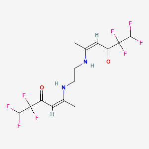 molecular formula C14H16F8N2O2 B3862297 5,5'-(1,2-ethanediyldiimino)bis(1,1,2,2-tetrafluoro-4-hexen-3-one) 