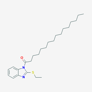 molecular formula C25H40N2OS B386230 2-(ethylsulfanyl)-1-palmitoyl-1H-benzimidazole 