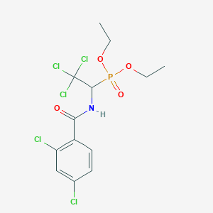 molecular formula C13H15Cl5NO4P B386231 Diethyl 2,2,2-trichloro-1-[(2,4-dichlorobenzoyl)amino]ethylphosphonate 