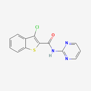 molecular formula C13H8ClN3OS B3862326 3-chloro-N-2-pyrimidinyl-1-benzothiophene-2-carboxamide 