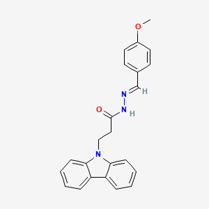 molecular formula C23H21N3O2 B3862330 3-(9H-carbazol-9-yl)-N'-(4-methoxybenzylidene)propanohydrazide 