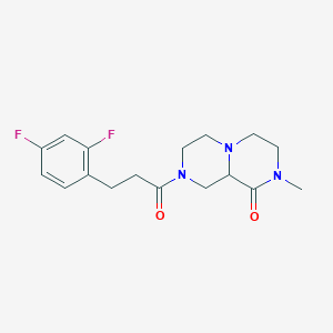 molecular formula C17H21F2N3O2 B3862335 8-[3-(2,4-difluorophenyl)propanoyl]-2-methylhexahydro-2H-pyrazino[1,2-a]pyrazin-1(6H)-one 