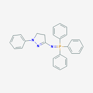 molecular formula C27H24N3P B386234 1-phenyl-3-[(triphenylphosphoranylidene)amino]-4,5-dihydro-1H-pyrazole 