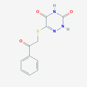 6-phenacylsulfanyl-2H-1,2,4-triazine-3,5-dione