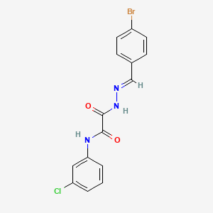 molecular formula C15H11BrClN3O2 B3862350 2-[2-(4-bromobenzylidene)hydrazino]-N-(3-chlorophenyl)-2-oxoacetamide 