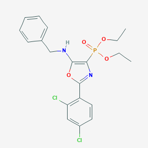 molecular formula C20H21Cl2N2O4P B386237 Diethyl [5-(benzylamino)-2-(2,4-dichlorophenyl)-1,3-oxazol-4-yl]phosphonate 