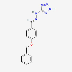 molecular formula C15H14N6O B3862385 4-(benzyloxy)benzaldehyde 1H-tetrazol-5-ylhydrazone 