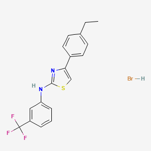 molecular formula C18H16BrF3N2S B3862397 4-(4-ethylphenyl)-N-[3-(trifluoromethyl)phenyl]-1,3-thiazol-2-amine hydrobromide 