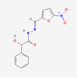 molecular formula C13H11N3O5 B3862436 2-hydroxy-N'-[(5-nitro-2-furyl)methylene]-2-phenylacetohydrazide 
