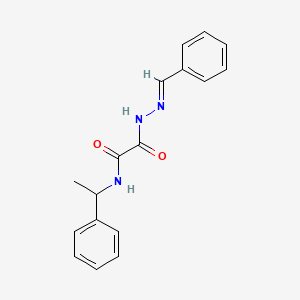 2-(2-benzylidenehydrazino)-2-oxo-N-(1-phenylethyl)acetamide