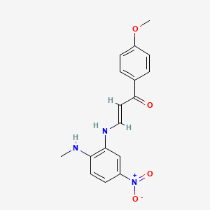 molecular formula C17H17N3O4 B3862454 1-(4-methoxyphenyl)-3-{[2-(methylamino)-5-nitrophenyl]amino}-2-propen-1-one 