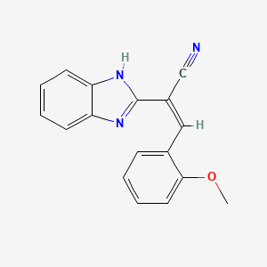molecular formula C17H13N3O B3862477 2-(1H-benzimidazol-2-yl)-3-(2-methoxyphenyl)acrylonitrile 