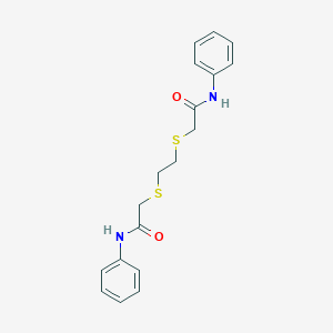 molecular formula C18H20N2O2S2 B386248 N-phenyl-2-{2-[(N-phenylcarbamoyl)methylthio]ethylthio}acetamide CAS No. 222403-70-5