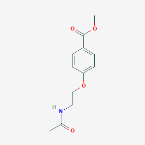 molecular formula C12H15NO4 B386253 Methyl 4-[2-(acetylamino)ethoxy]benzoate CAS No. 75226-58-3